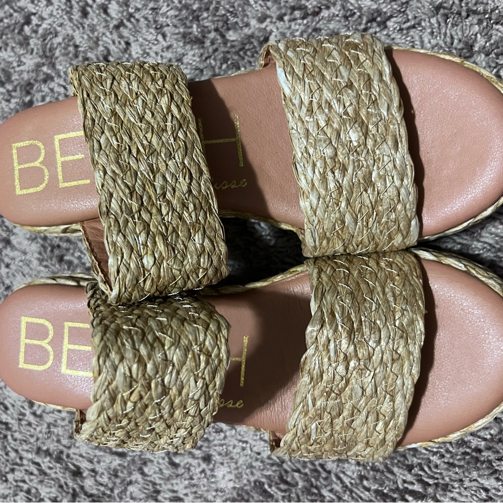 Tan Espadrilles with Woven Texture